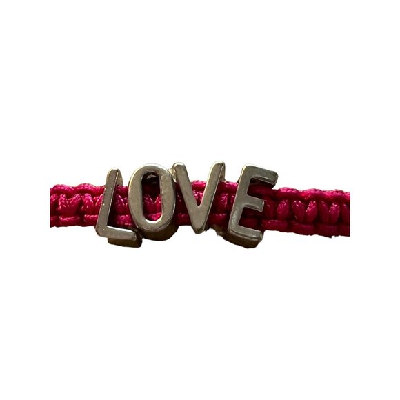 BCBG Generation BCBGeneration Bracelet Braided Pink "Love" Adjustable NWOT - Picture 2 of 4